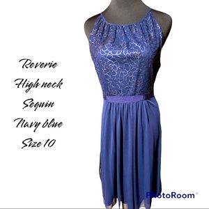 Reverie High Neck Sequins Dress